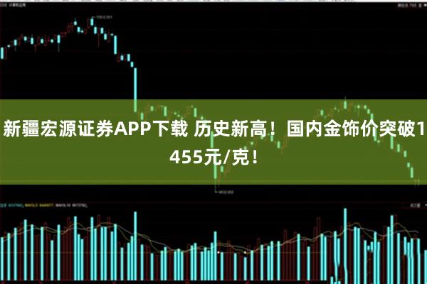 新疆宏源证券APP下载 历史新高！国内金饰价突破1455元/克！